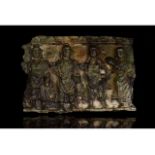 GANDHARA BRONZE FRIEZE PLAQUE WITH BUDDHA