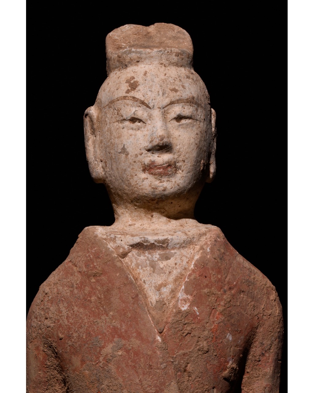 NORTHERN WEI TERRACOTTA PAINTED FIGURE - Image 5 of 6