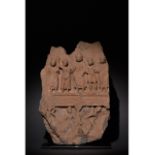 GANDHARA SCHIST STONE PANEL WITH BUDDHIST SCENE