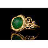 LATE ROMAN GOLD AND GLASS RING - EX CHRISTIE'S - FULL ANALYSIS