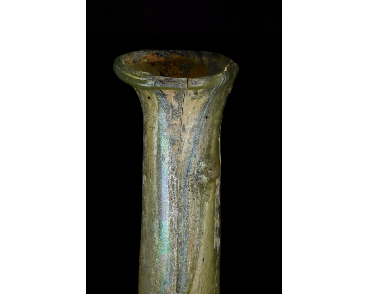 ROMAN GLASS UNGUENTARIUM - Image 5 of 9