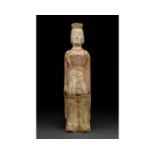 NORTHERN WEI TERRACOTTA PAINTED FIGURE