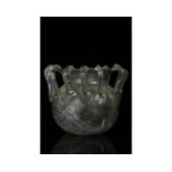 ROMAN GLASS JAR WITH MULTIPLE HANDLES