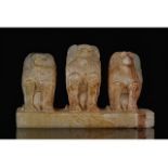 EGYPTIAN SCRIBAL SET OF THREE BABOONS
