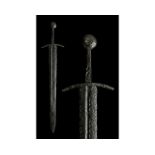 MEDIEVAL IRON SWORD WITH HANDLE