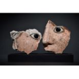 EGYPTIAN FRAGMENTS OF A GRECO-ROMAN CERAMIC FACE