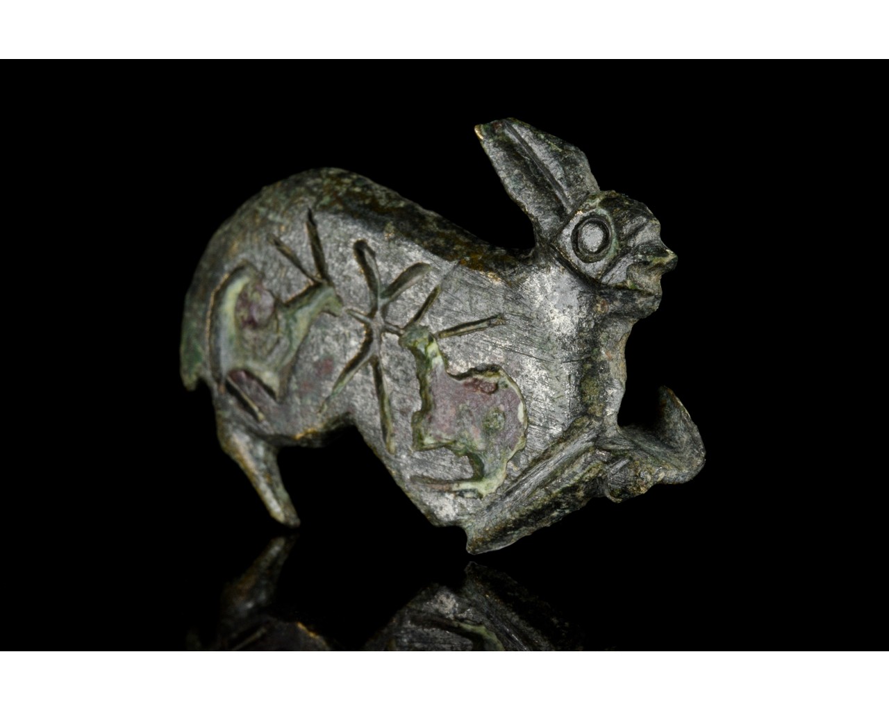 ROMAN ENAMELLED BRONZE RABBIT BROOCH - Image 2 of 6