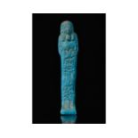 EGYPTIAN FAIENCE SHABTI - TRANSLATED