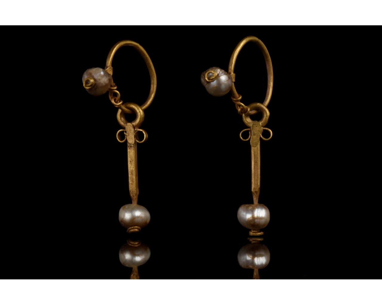 BYZANTINE GOLD AND PEARLS EARRINGS - FULL ANALYSIS - Image 2 of 9