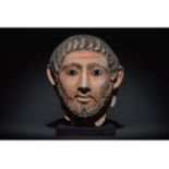 EGYPTIAN GRECO-ROMAN CERAMIC FACE