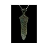 BRONZE AGE SWORD SHAPED PENDANT