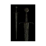 MEDIEVAL IRON SWORD WITH HANDLE