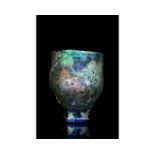 ROMAN GLASS BEAKER WITH SUPERB IRIDESCENCE