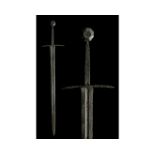 MEDIEVAL IRON SWORD WITH HANDLE