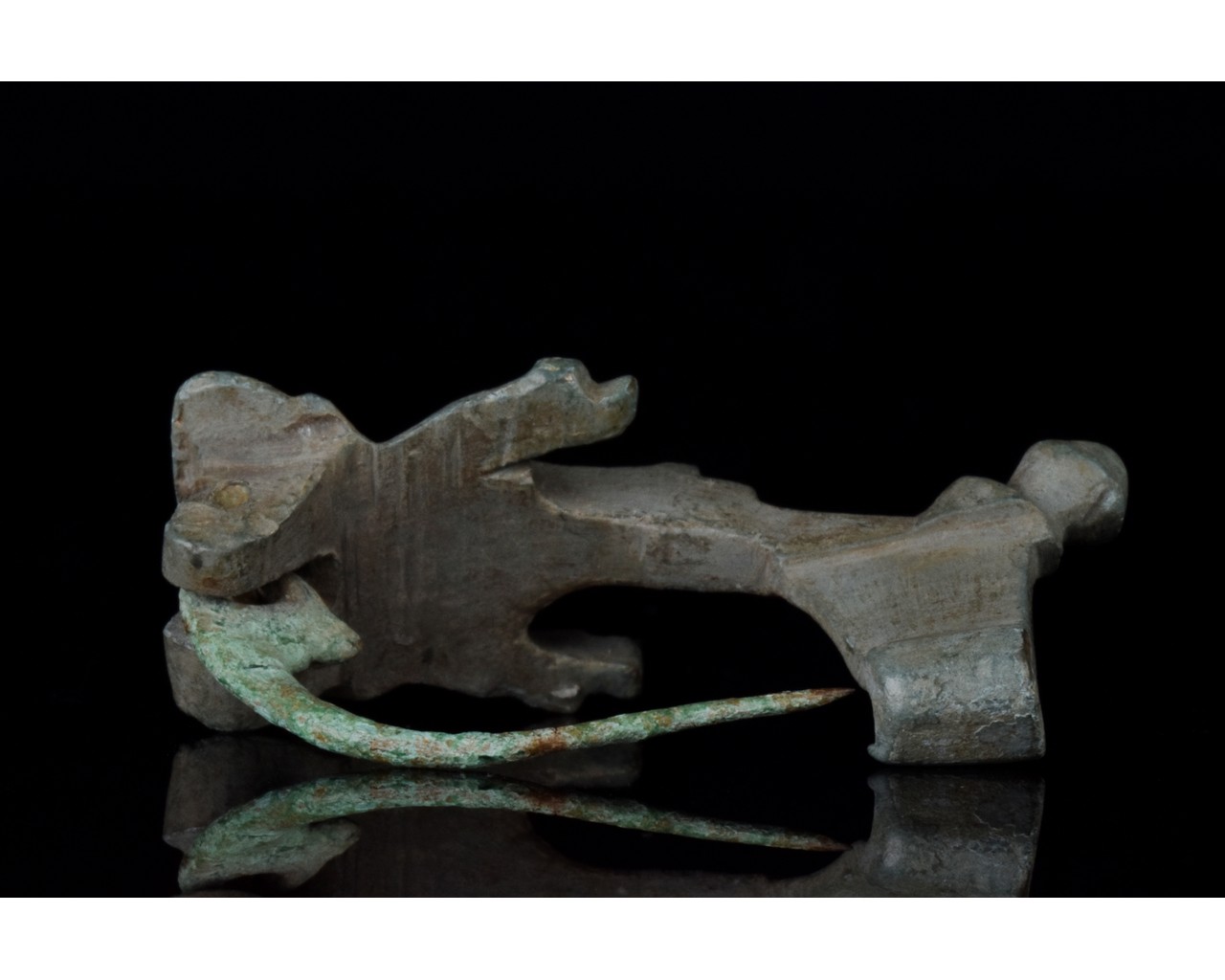 ROMAN BRONZE ANCHOR HEADED FIBULA - Image 3 of 6