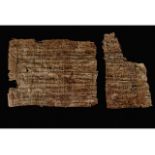 EGYPTIAN PAPYRUS FRAGMENTS WITH DEMOTIC