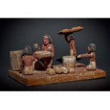 EGYPTIAN WOODEN TOMB MODEL OF A BAKERY