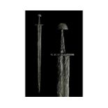 VIKING IRON SWORD WITH HANDLE