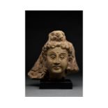 GANDHARA SCHIST STONE HEAD OF BUDDHA