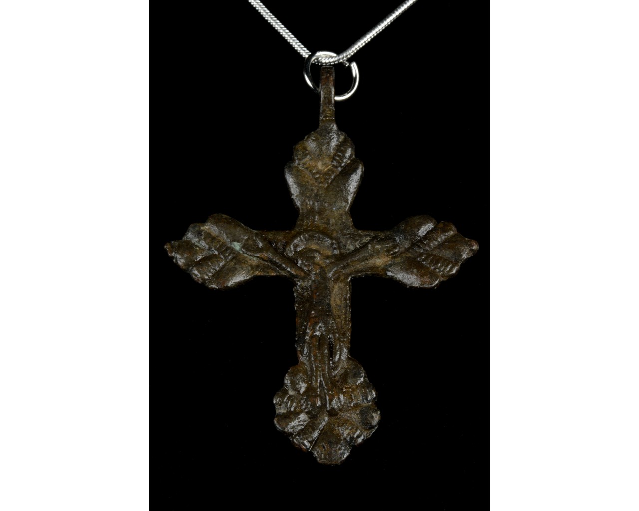 MEDIEVAL BRONZE CROSS PENDANT