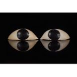 EGYPTIAN PAIR OF EYE INLAYS