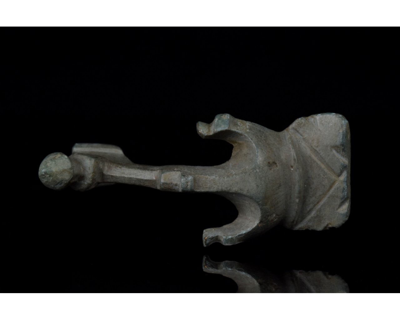 ROMAN BRONZE ANCHOR HEADED FIBULA