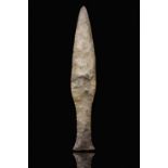 RARE AND LARGE NEOLITHIC FLINT DAGGER