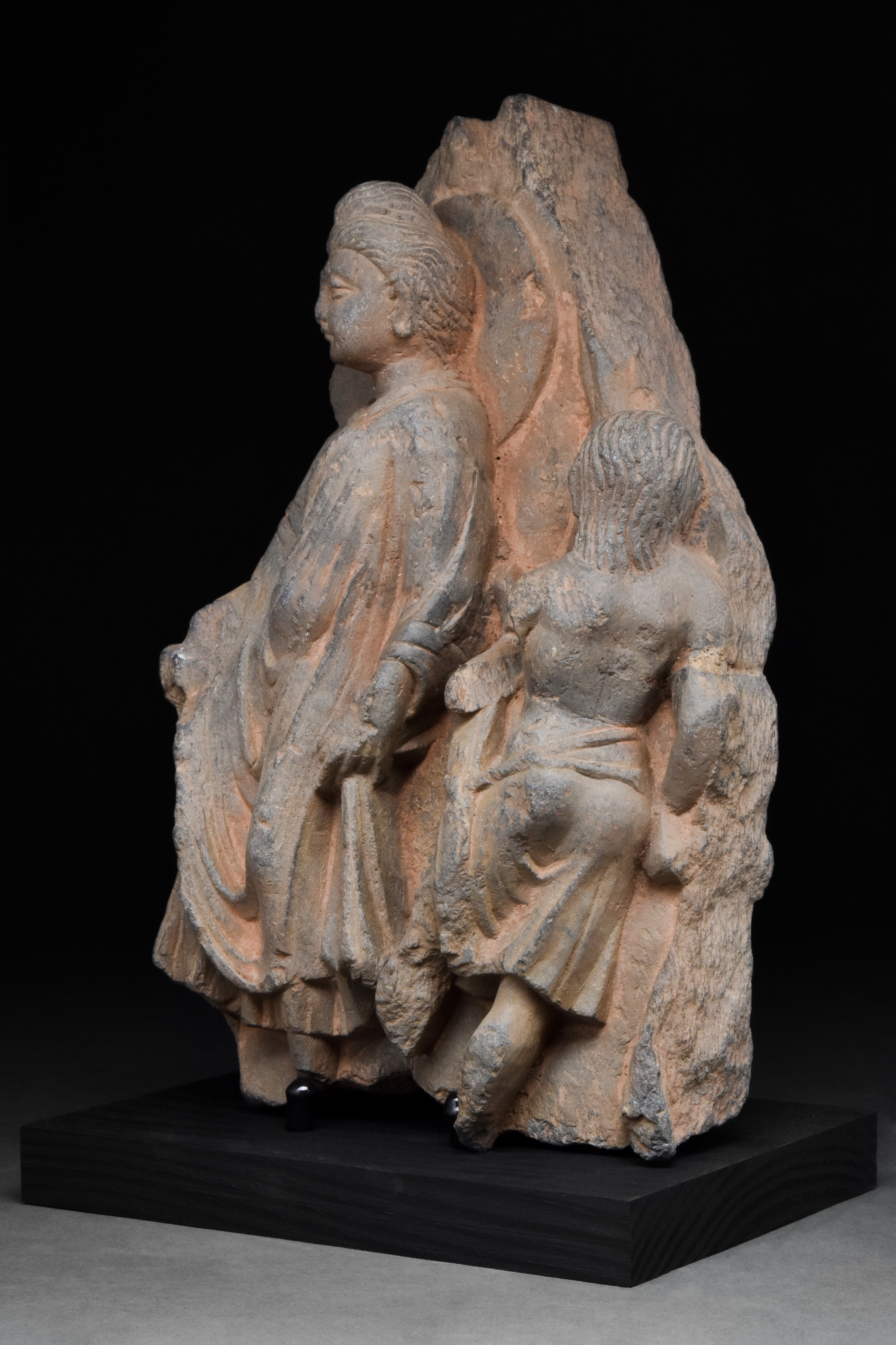 GANDHARAN RELIEF OF BUDDHA WITH AN ATTENDANT - Image 2 of 4