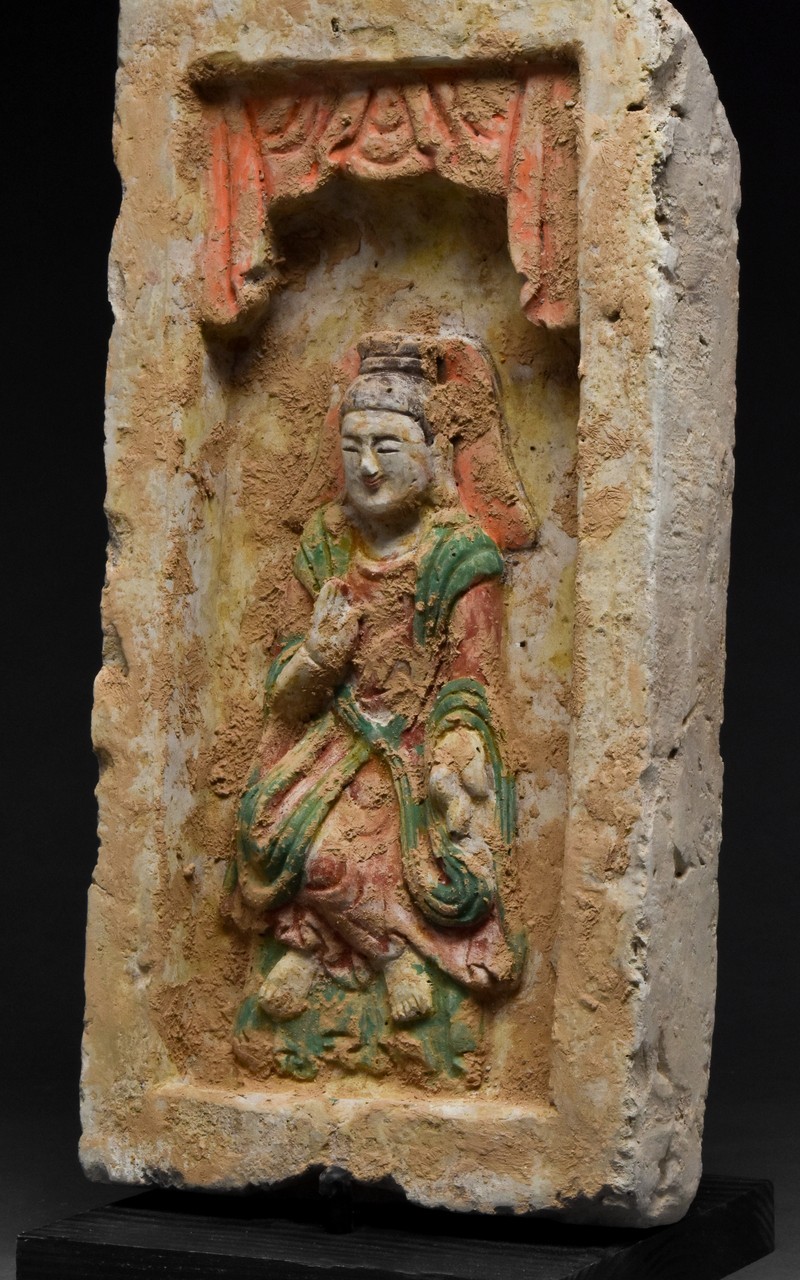 CHINESE NORTHERN WEI DYNASTY BUDDHA TILE - Image 2 of 4