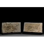PAIR OF CHINESE SONG DYNASTY TERRACOTTA BRICKS