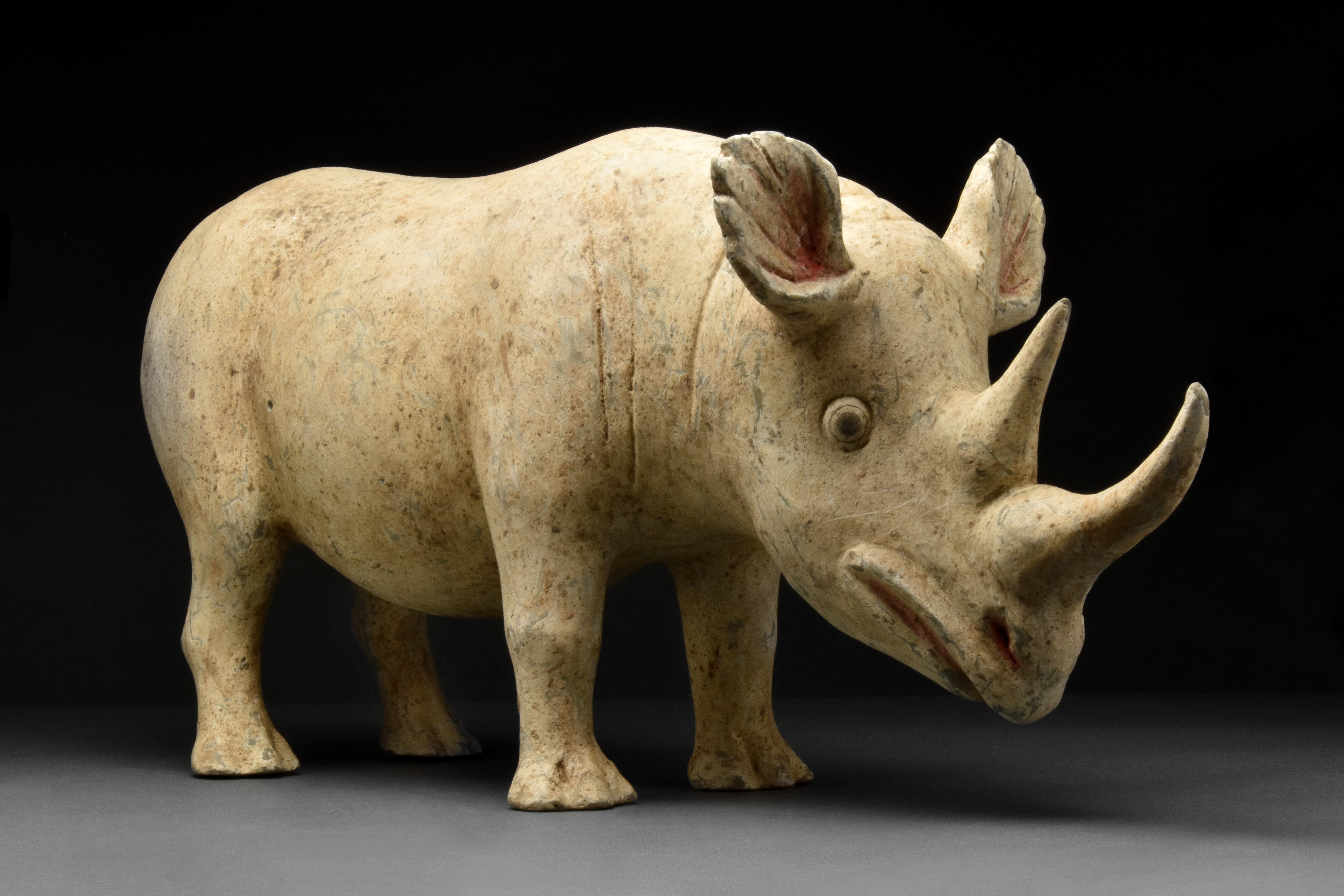 CHINESE HAN DYNASTY TERRACOTTA RHINOCEROS - TL TESTED