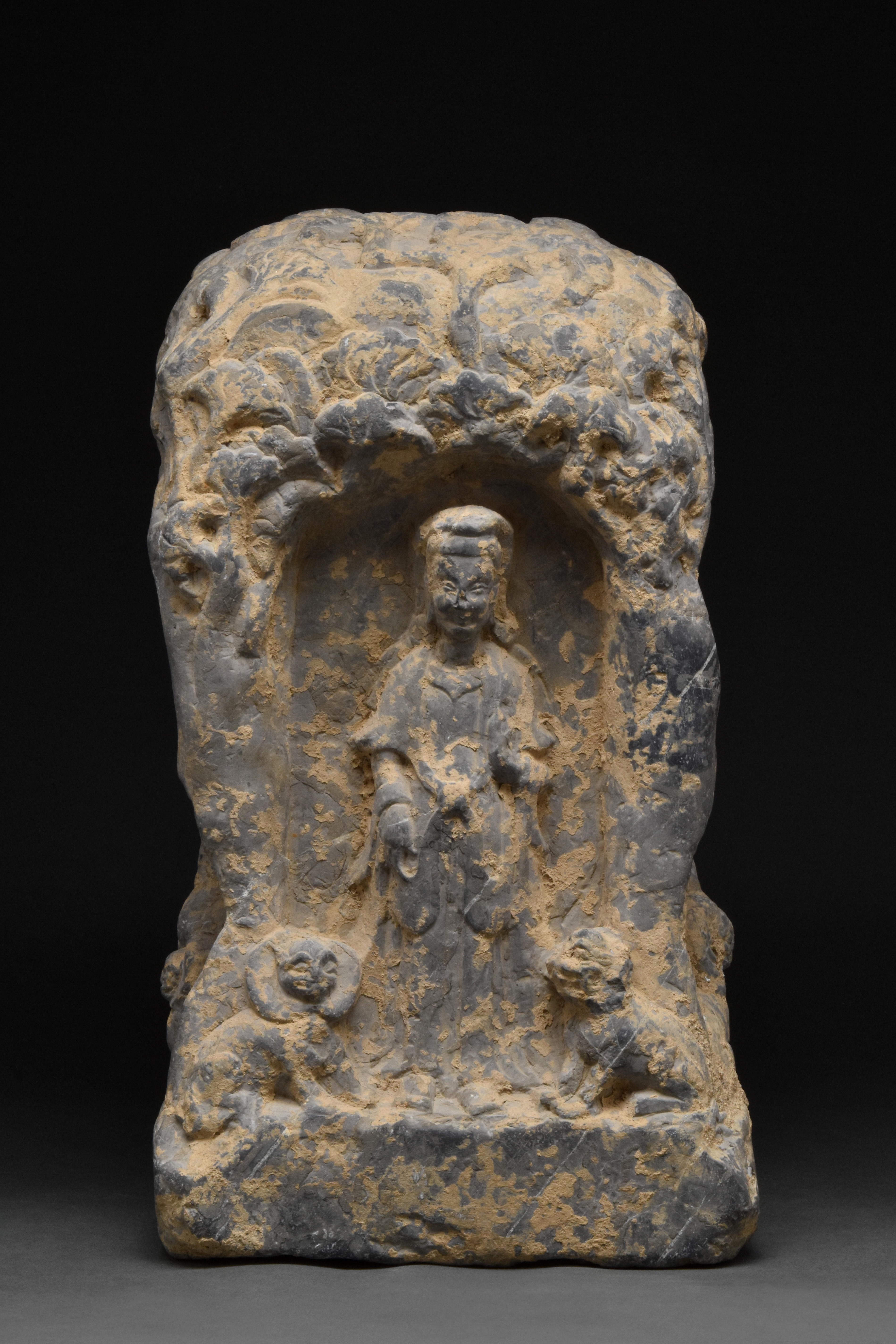 CHINESE SUI DYNASTY STONE STELE - Bild 2 aus 6