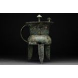 CHINESE SHANG DYNASTY BRONZE TRIPOD VESSEL (DING) - XRF TESTED