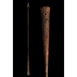 VERY LONG ROMAN IRON PILUM SPEARHEAD