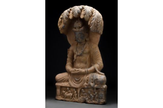 PRINCE SIDDHARTHA GAUTAMA MEDITATING UNDER THE JAMBU TREE - Image 2 of 6