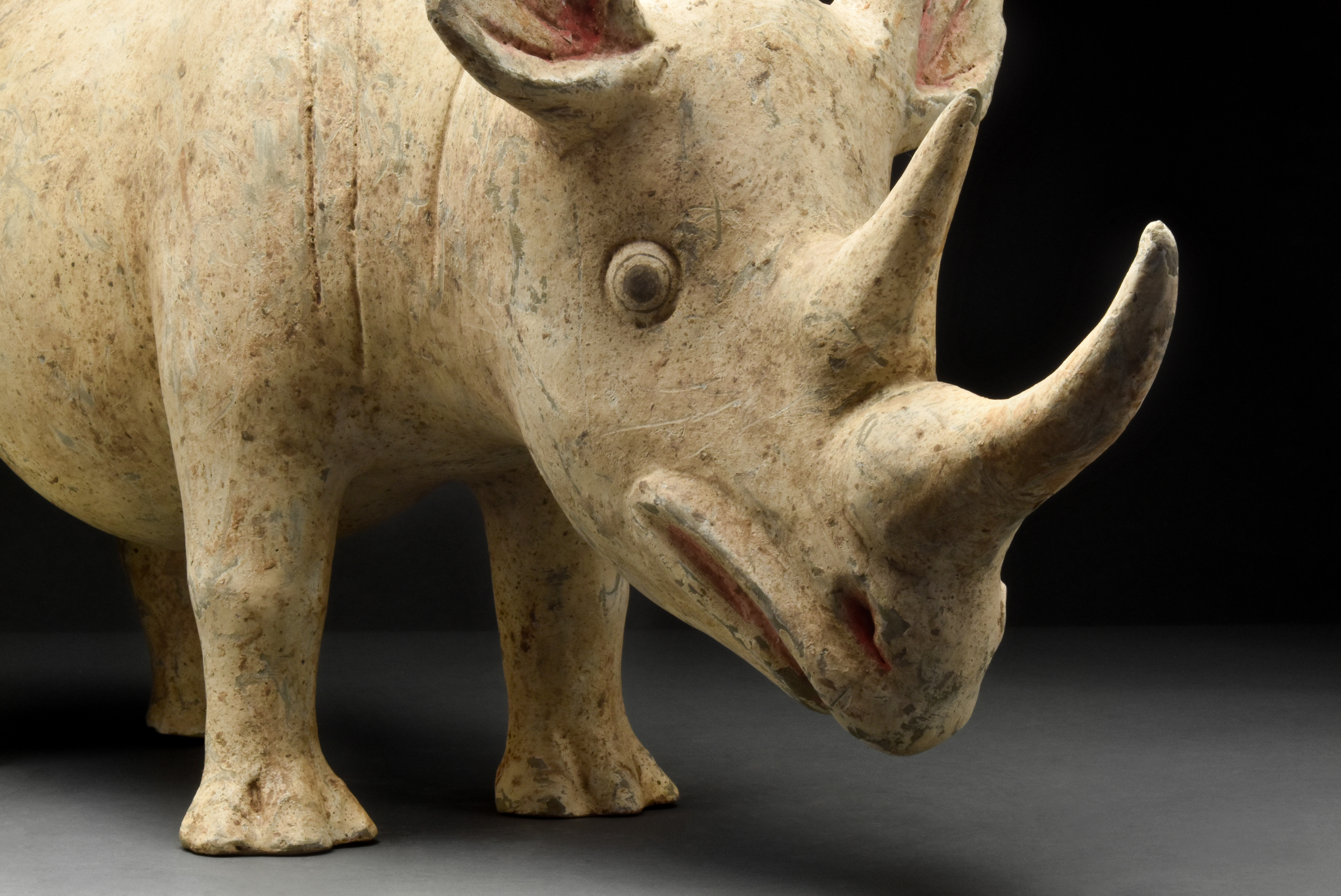 CHINESE HAN DYNASTY TERRACOTTA RHINOCEROS - TL TESTED - Image 6 of 9