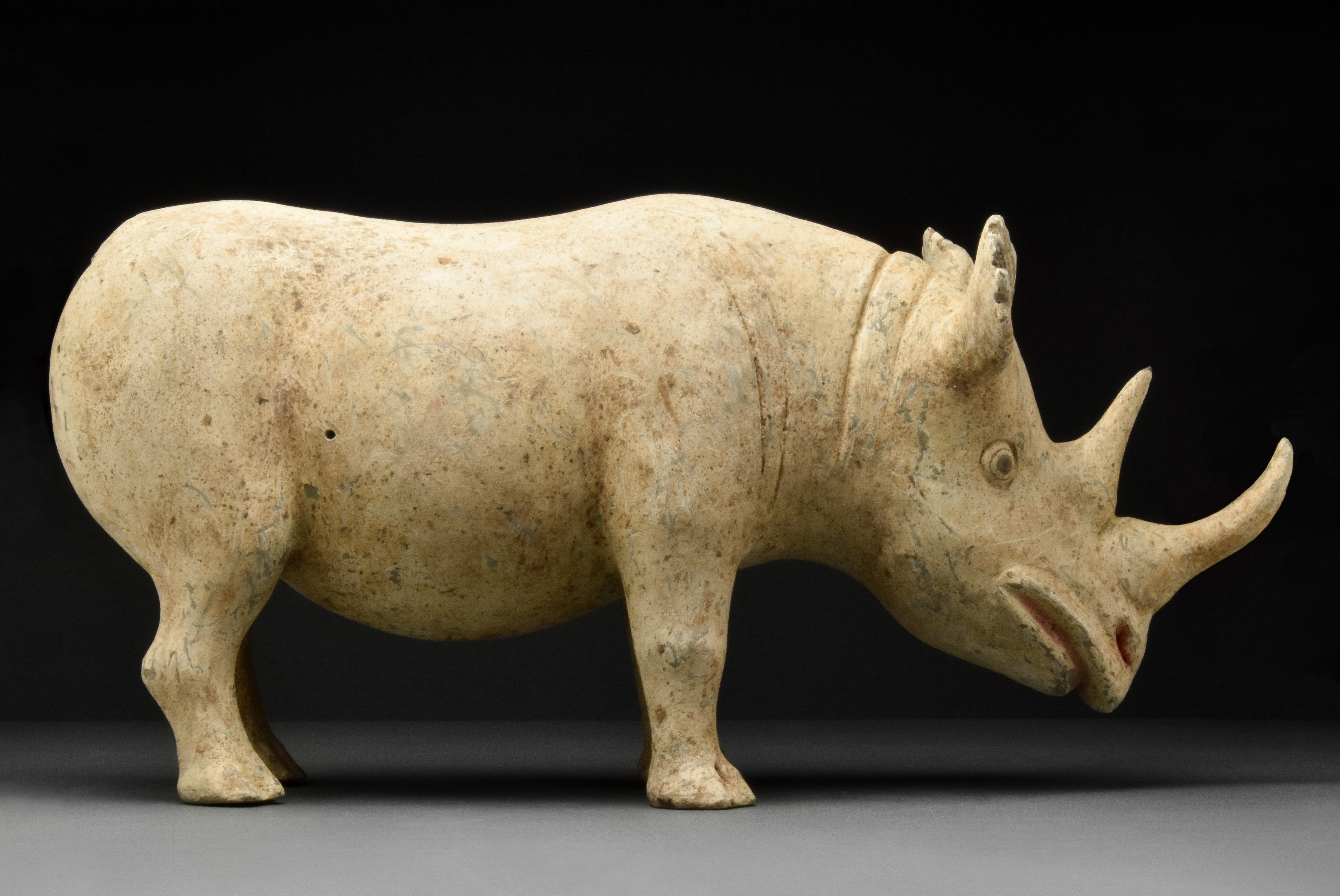 CHINESE HAN DYNASTY TERRACOTTA RHINOCEROS - TL TESTED - Image 2 of 9
