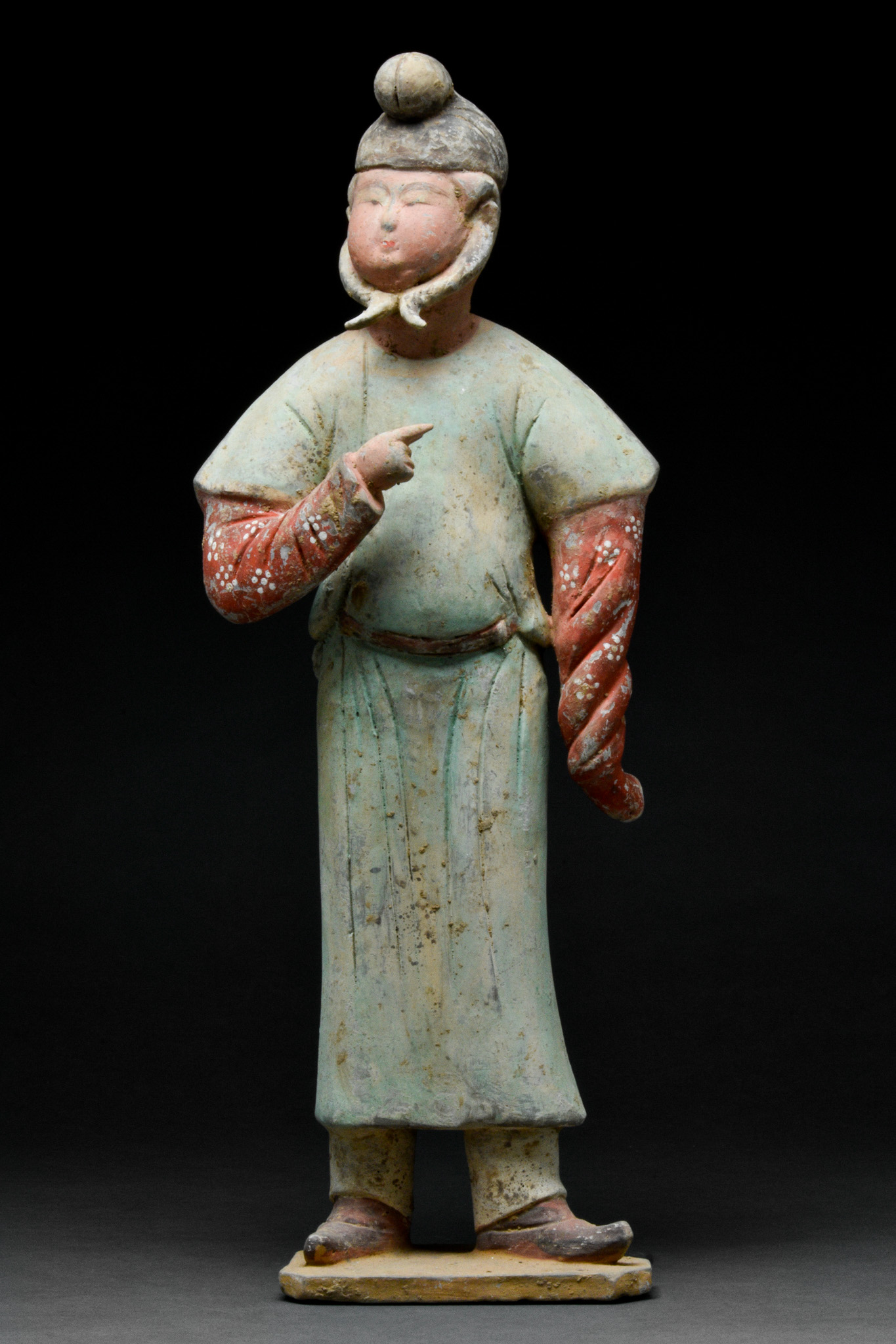 CHINESE TANG DYNASTY TERRACOTTA MALE ATTENDANT - TL TESTED - Bild 5 aus 8
