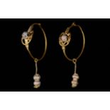 ROMAN GOLD AND PEARL EARRINGS