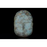 ANCIENT EGYPTIAN FAIENCE PECTORAL SCARAB