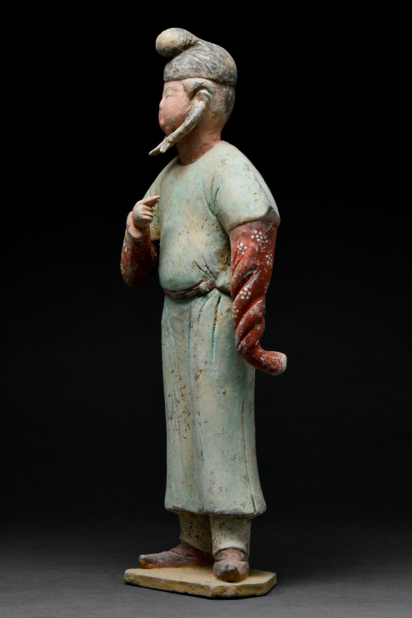 CHINESE TANG DYNASTY TERRACOTTA MALE ATTENDANT - TL TESTED - Bild 2 aus 8