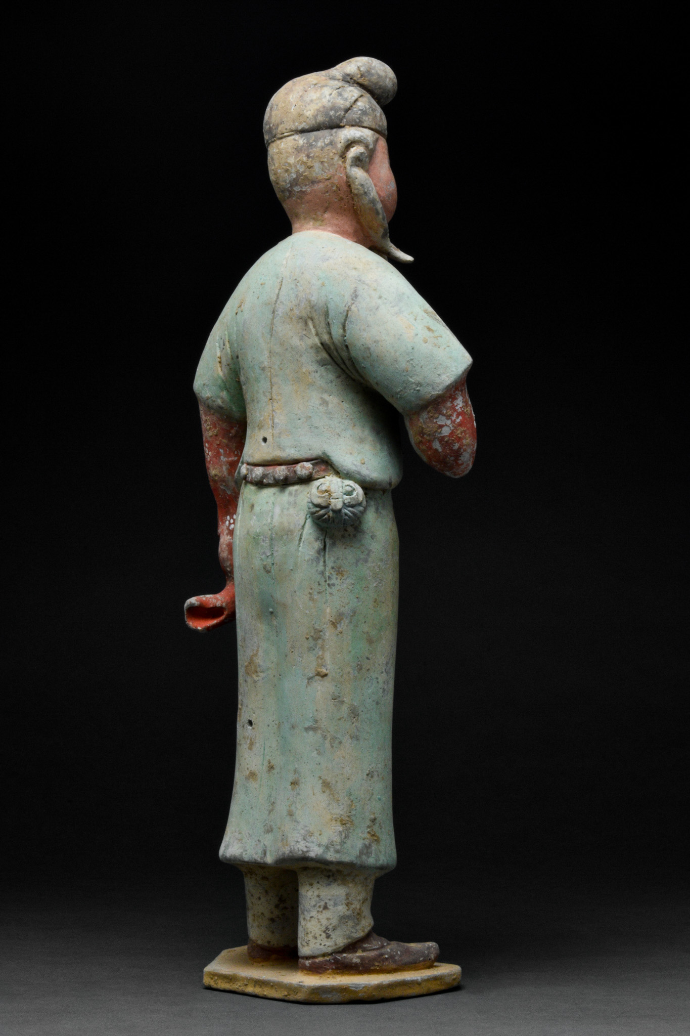 CHINESE TANG DYNASTY TERRACOTTA MALE ATTENDANT - TL TESTED - Bild 3 aus 8