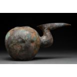 WESTERN ASIATIC BRONZE SPOUTED VESSEL