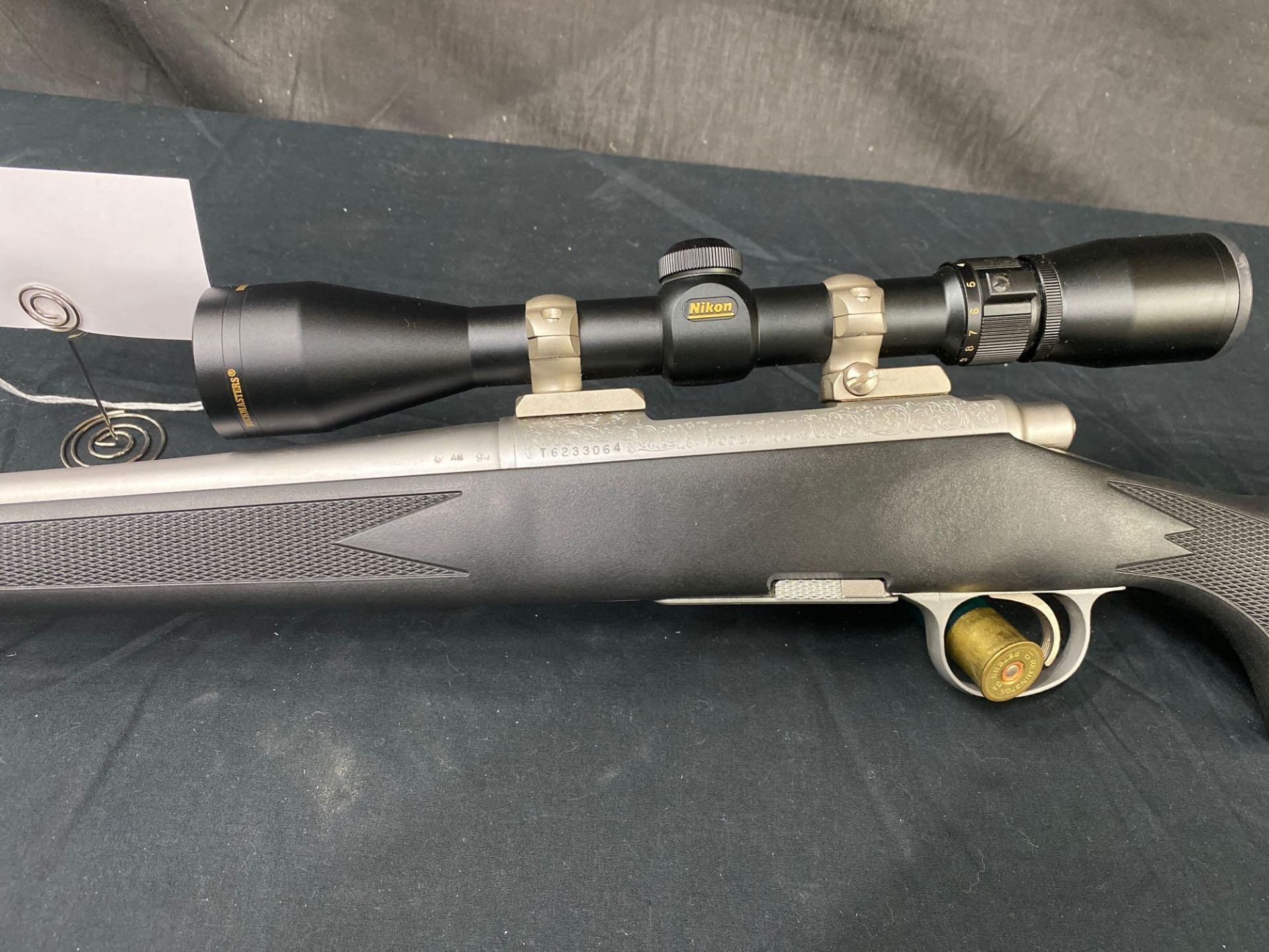 REMINGTON MODEL 700, 260 REM CAL, ENGRAVED, STAINLESS WITH NIKON BUCKMASTER SCOPE. SN#T6233064 - Image 5 of 5