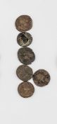 Konv. von sechs römischen Münzen