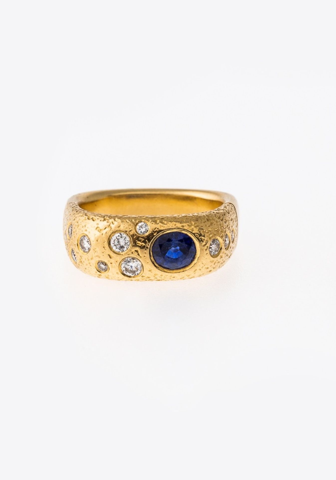 Saphir-Brillant-Ring