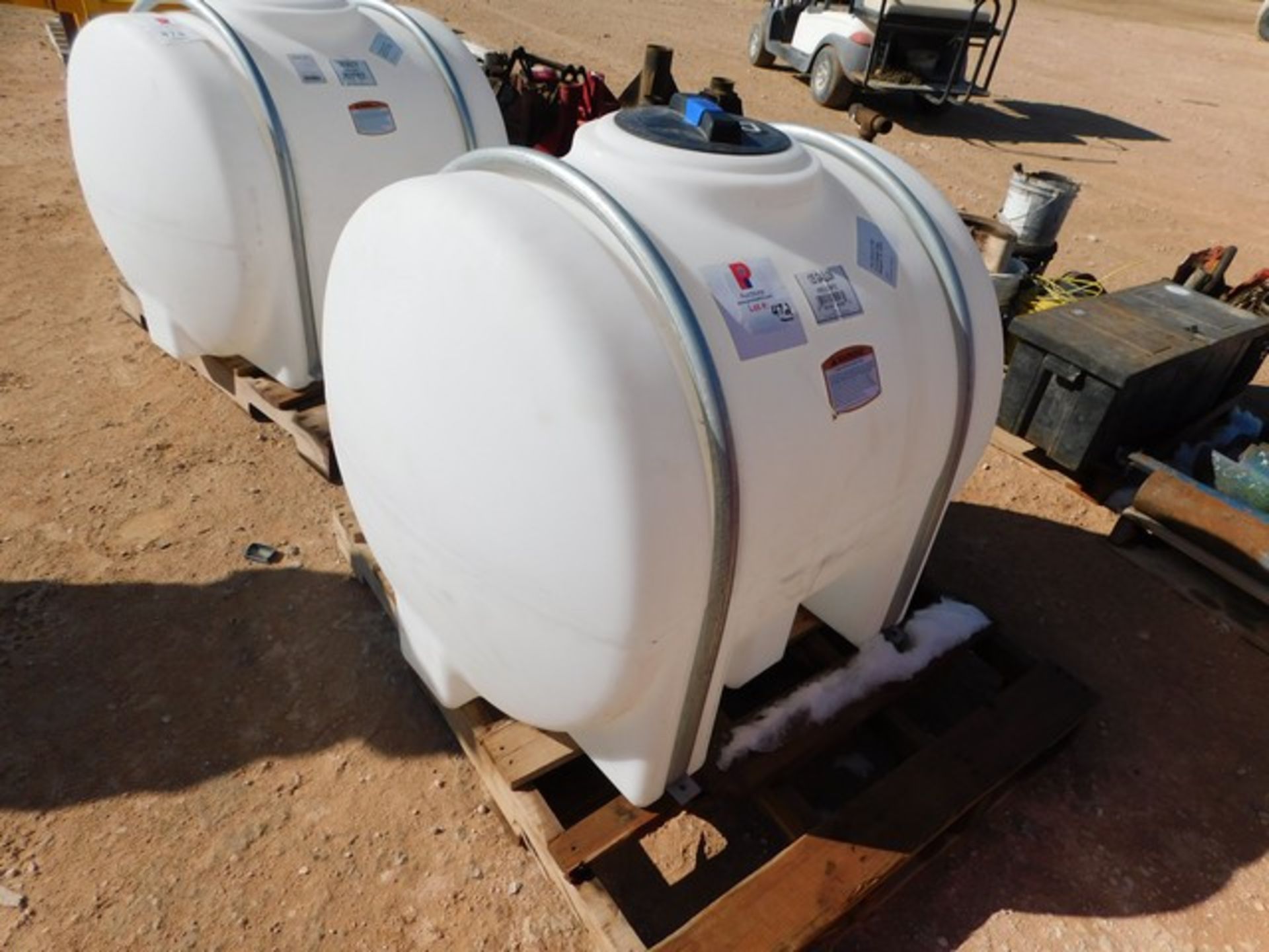 Located in YARD 1 - Midland, TX (1984) (1985) (2) 125 GALLON POLY TANKS (UNUSED) - Image 2 of 2