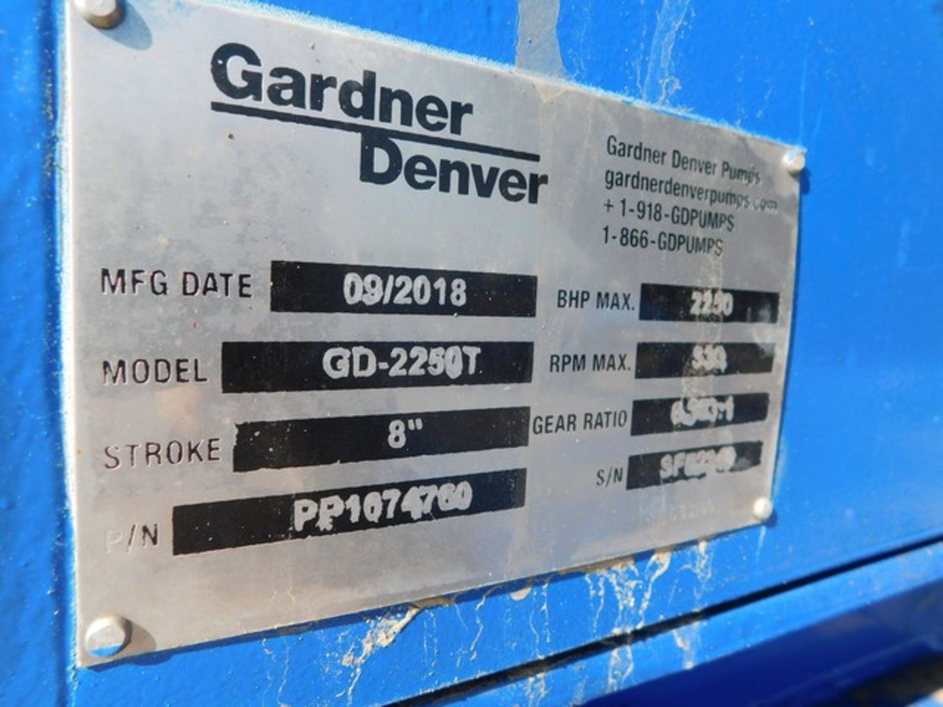 Located in YARD 1 - San Antonio, TX - (FPF-214) 2018 GARDNER DENVER 2250T TRIPLE - Image 7 of 9