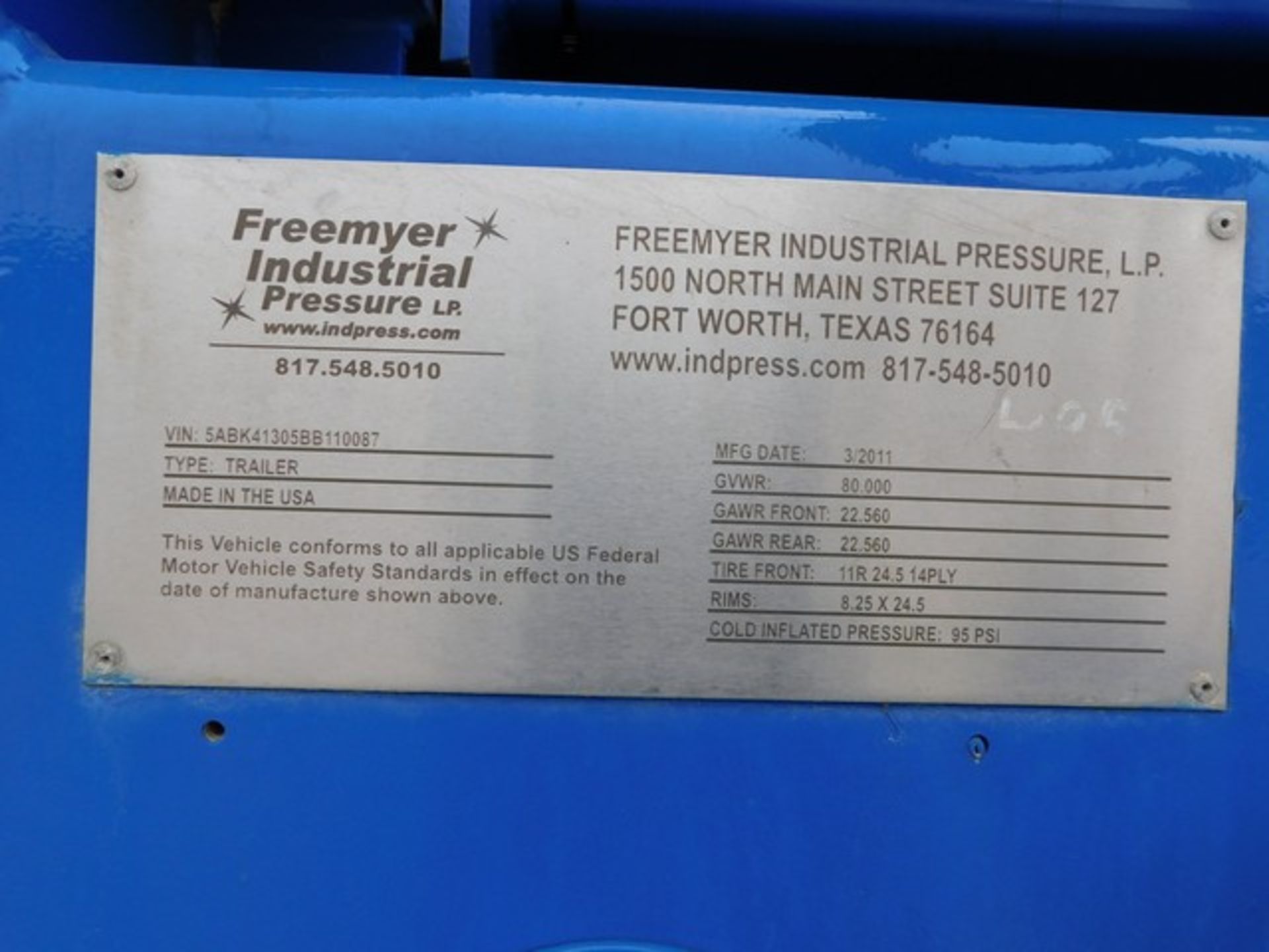 Located in YARD 1 - San Antonio, TX - (FPF-888) 2014 GARDNER DENVER 2500 QUINTUP - Image 10 of 10