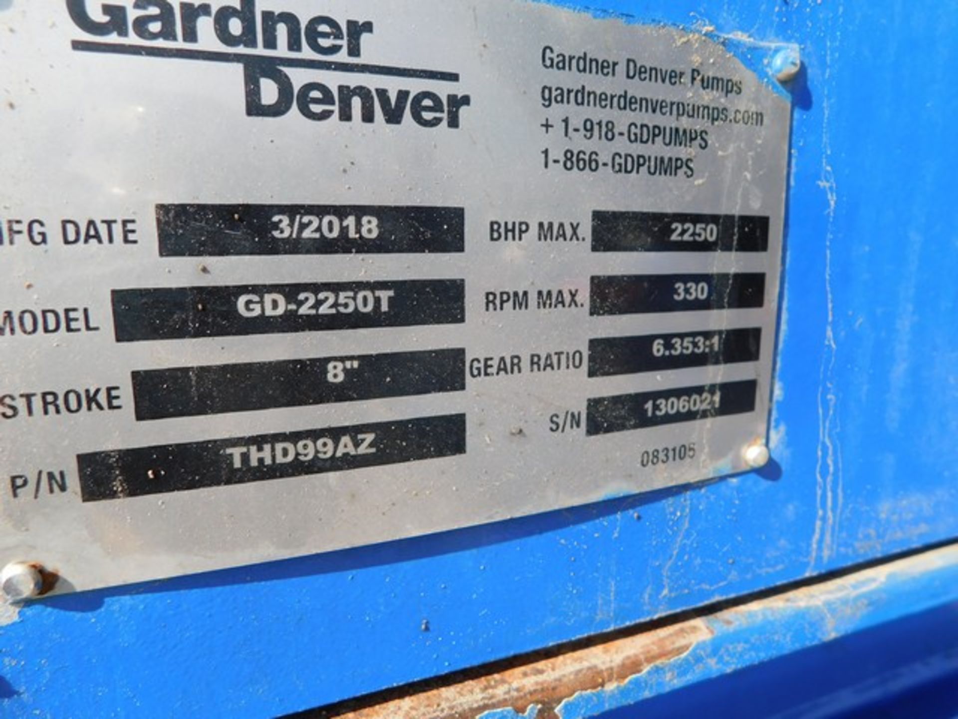 Located in YARD 1 - San Antonio, TX - (FPF-200) 2018 GARDNER DENVER 2250T TRIPLE - Image 8 of 10